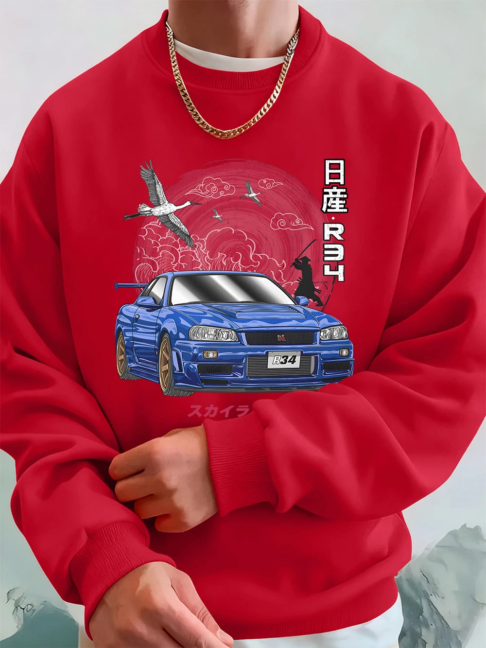 Skyline Gtr R34 Prints crewneck