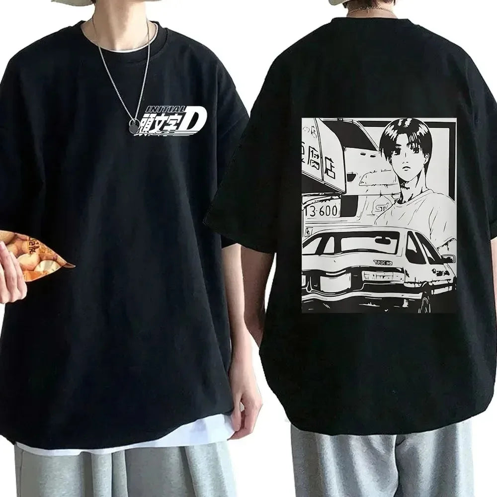 Anime Drift AE86 Initial D Double Sided T Shirt