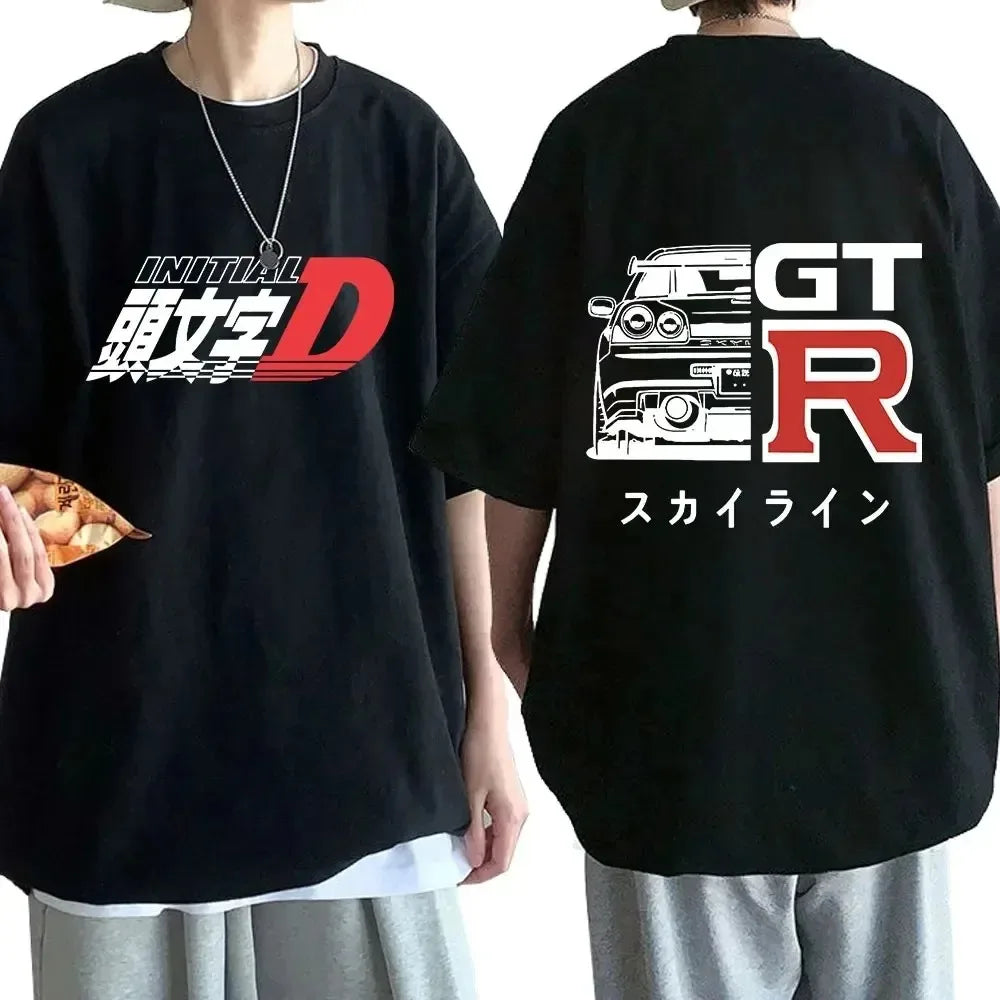 Anime Drift AE86 Initial D Double Sided T Shirt