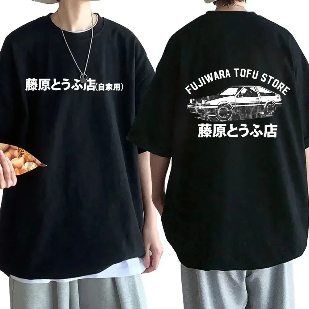 Anime Drift AE86 Initial D Double Sided T Shirt