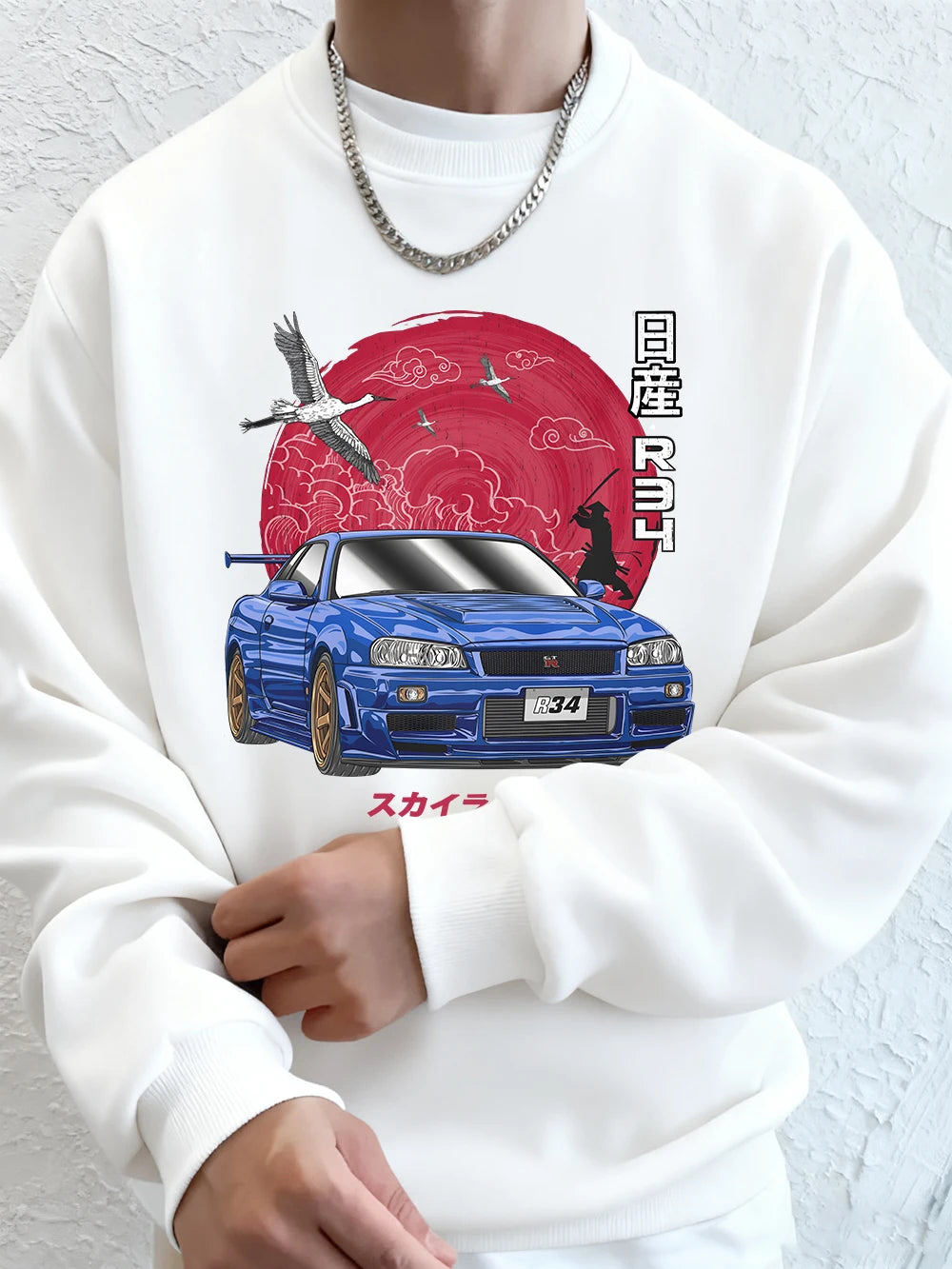 Skyline Gtr R34 Prints crewneck