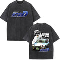 Initial D Drift AE86 Vintage  Printed Washed T-shirt
