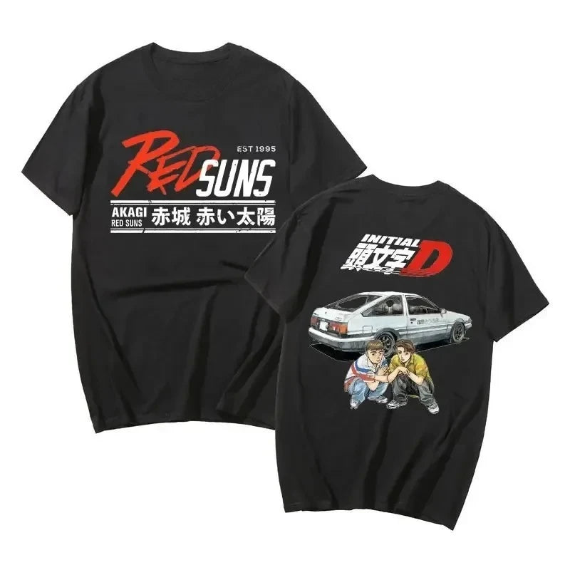 Anime Drift AE86 Initial D Double Sided T Shirt