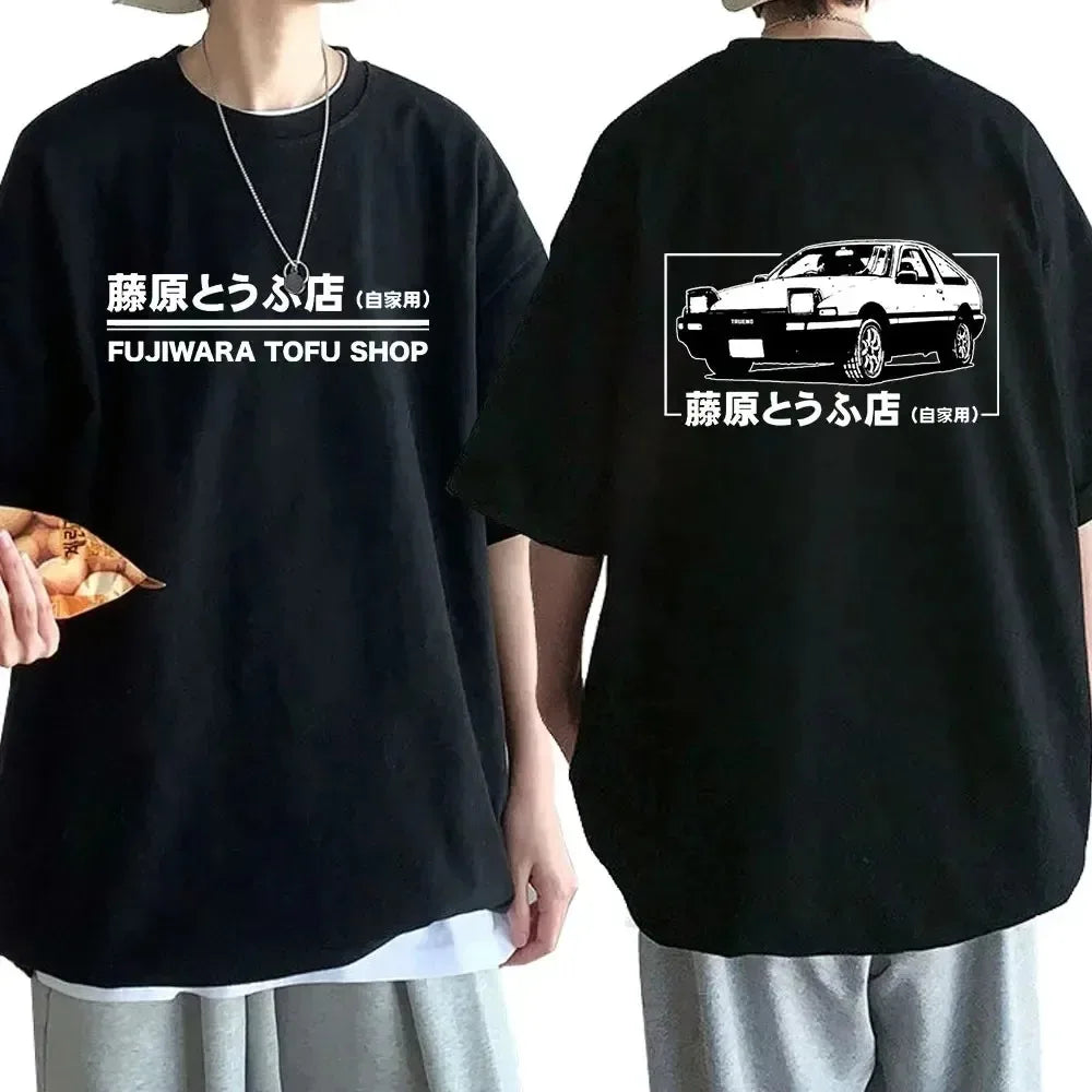 Anime Drift AE86 Initial D Double Sided T Shirt