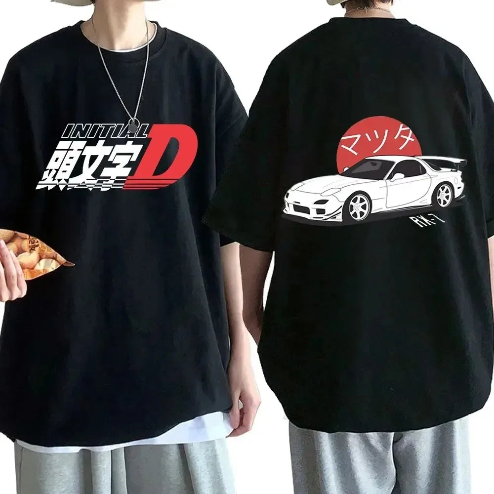 Anime Drift AE86 Initial D Double Sided T Shirt