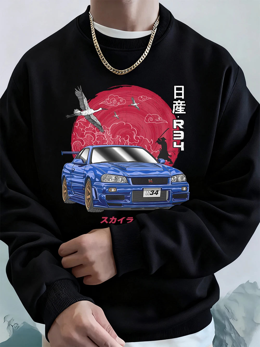 Skyline Gtr R34 Prints crewneck