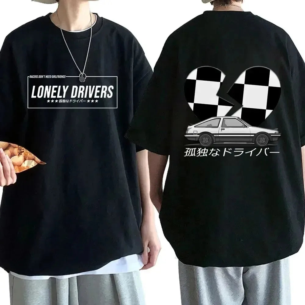 Anime Drift AE86 Initial D Double Sided T Shirt