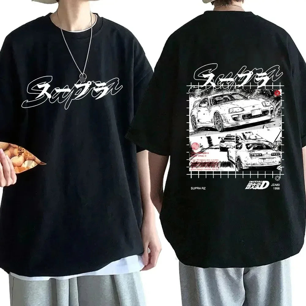 Anime Drift AE86 Initial D Double Sided T Shirt