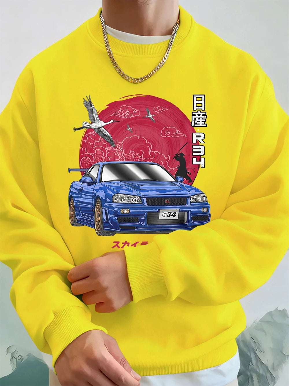 Skyline Gtr R34 Prints crewneck