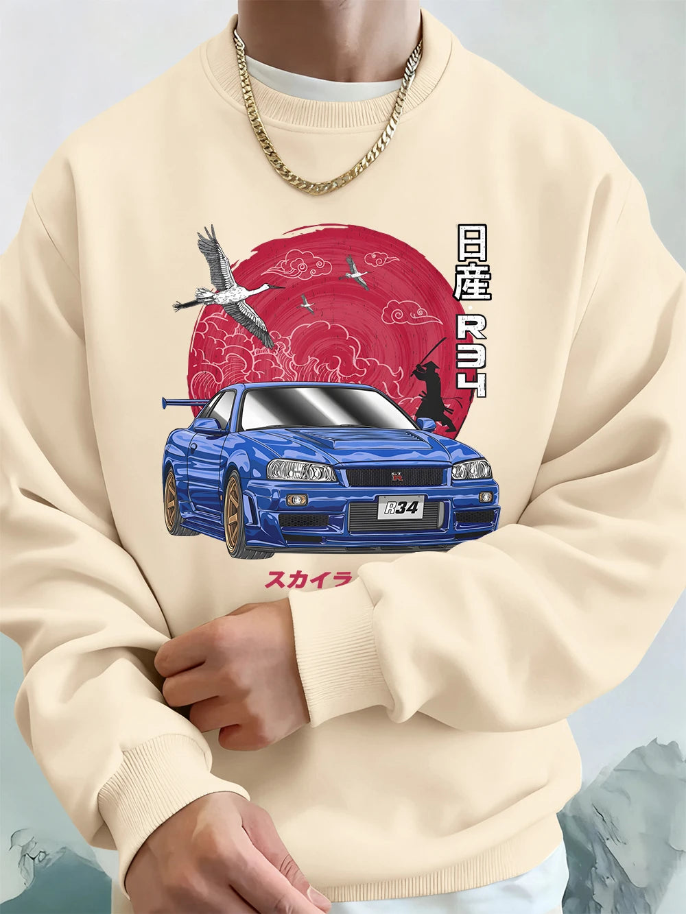 Skyline Gtr R34 Prints crewneck